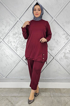 KADIN DÜĞME BAĞCIK DETAYLI TESETTÜR TAKIM