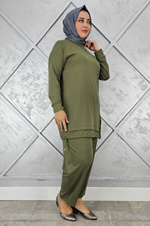 KADIN DÜĞME BAĞCIK DETAYLI TESETTÜR TAKIM