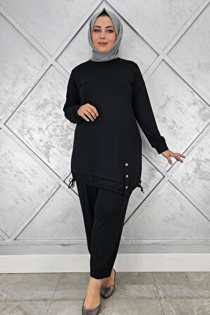 KADIN DÜĞME BAĞCIK DETAYLI TESETTÜR TAKIM