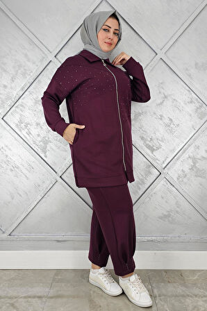 KADIN TAŞ DETAYLI TESETTÜR TAKIM