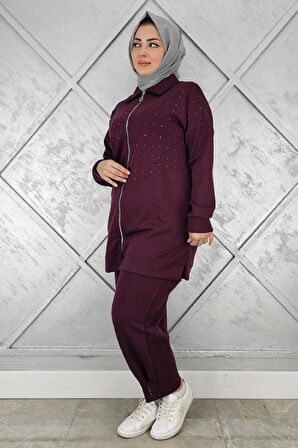 KADIN TAŞ DETAYLI TESETTÜR TAKIM