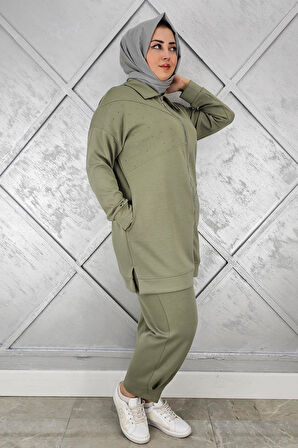 KADIN TAŞ DETAYLI TESETTÜR TAKIM