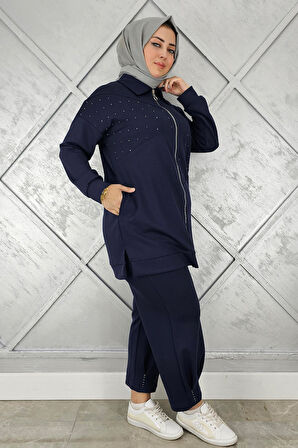 KADIN TAŞ DETAYLI TESETTÜR TAKIM