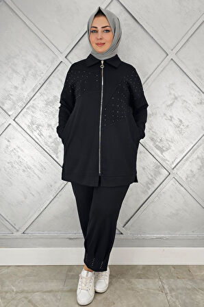 KADIN TAŞ DETAYLI TESETTÜR TAKIM