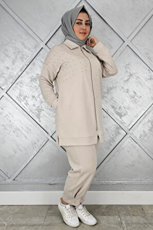 KADIN TAŞ DETAYLI TESETTÜR TAKIM