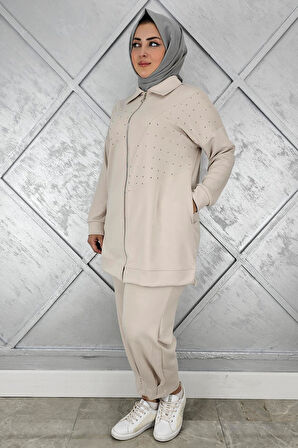 KADIN TAŞ DETAYLI TESETTÜR TAKIM