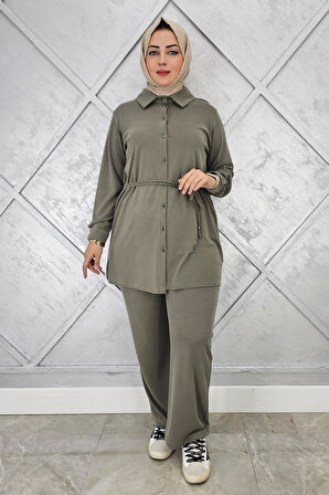 KADIN BELİ KEMER DETAYLI TESETTÜR TAKIM