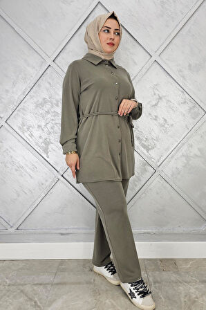 KADIN BELİ KEMER DETAYLI TESETTÜR TAKIM