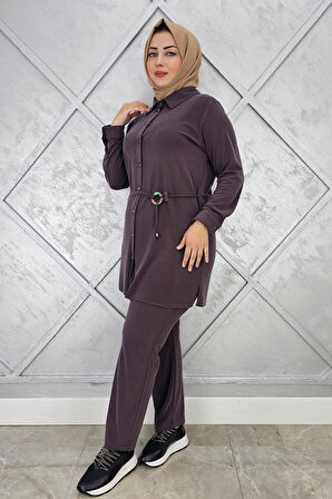 KADIN BELİ KEMER DETAYLI TESETTÜR TAKIM