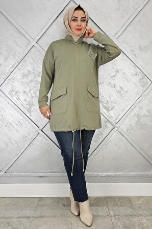 KADIN DİKME VE TAŞ DETAYLI TESETTÜR GİY ÇIK