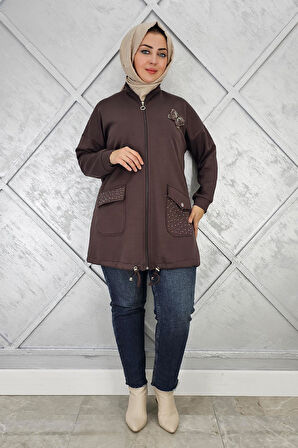 KADIN DİKME VE TAŞ DETAYLI TESETTÜR GİY ÇIK