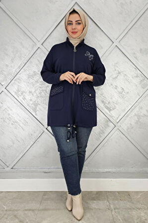 KADIN DİKME VE TAŞ DETAYLI TESETTÜR GİY ÇIK
