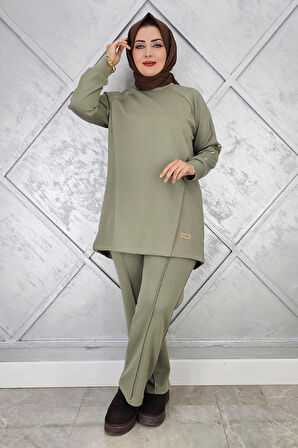 KADIN KOL DÜĞME DETAYLI TESETTÜR TAKIM