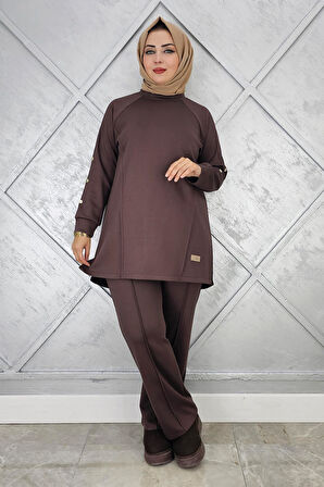 KADIN KOL DÜĞME DETAYLI TESETTÜR TAKIM