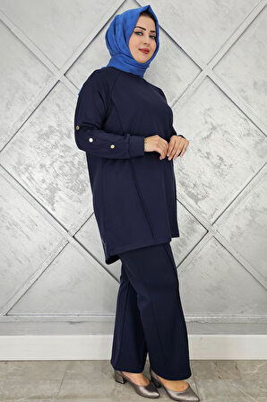 KADIN KOL DÜĞME DETAYLI TESETTÜR TAKIM