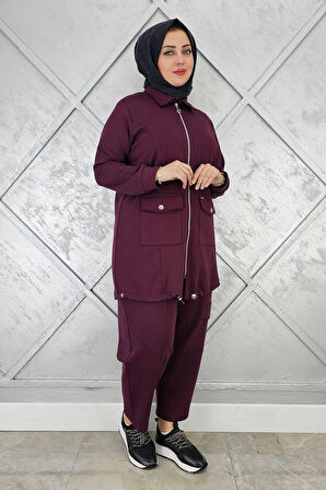 KADIN ÇIT ÇIT FERMUARLI TESETTÜR TAKIM