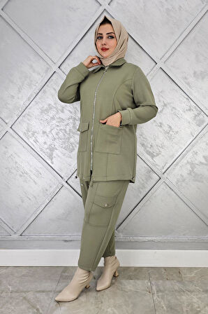 KADIN ÇIT ÇIT FERMUARLI TESETTÜR TAKIM