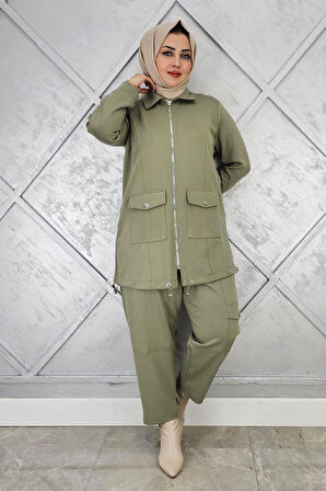 KADIN ÇIT ÇIT FERMUARLI TESETTÜR TAKIM