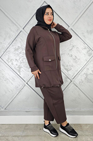 KADIN ÇIT ÇIT FERMUARLI TESETTÜR TAKIM