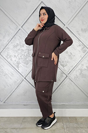 KADIN ÇIT ÇIT FERMUARLI TESETTÜR TAKIM