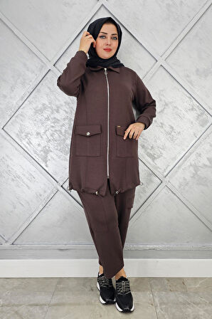 KADIN ÇIT ÇIT FERMUARLI TESETTÜR TAKIM