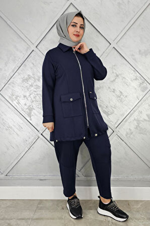 KADIN ÇIT ÇIT FERMUARLI TESETTÜR TAKIM