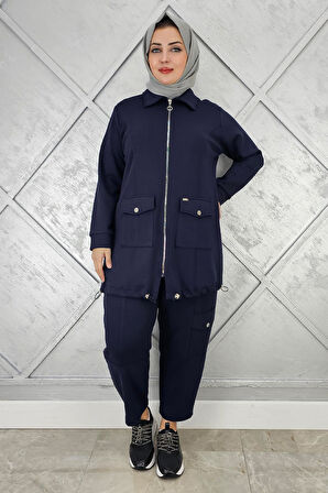 KADIN ÇIT ÇIT FERMUARLI TESETTÜR TAKIM