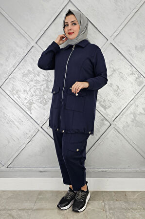 KADIN ÇIT ÇIT FERMUARLI TESETTÜR TAKIM