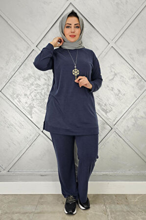 KADIN KOL KISMI ÇIT ÇIT DETAYLI KOLYELİ TESETTÜR TAKIM