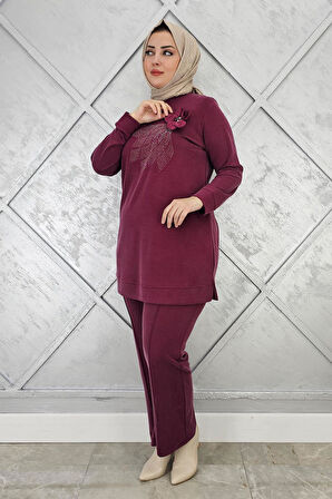 KADIN DİKME VE TAŞ DETAYLI TESETTÜR TAKIM