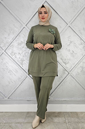 KADIN DİKME VE TAŞ DETAYLI TESETTÜR TAKIM