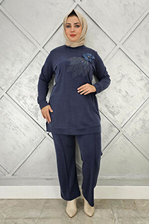 KADIN DİKME VE TAŞ DETAYLI TESETTÜR TAKIM