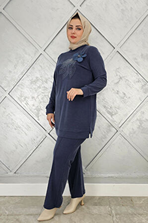 KADIN DİKME VE TAŞ DETAYLI TESETTÜR TAKIM