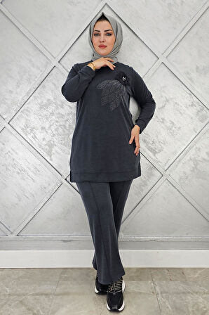 KADIN DİKME VE TAŞ DETAYLI TESETTÜR TAKIM
