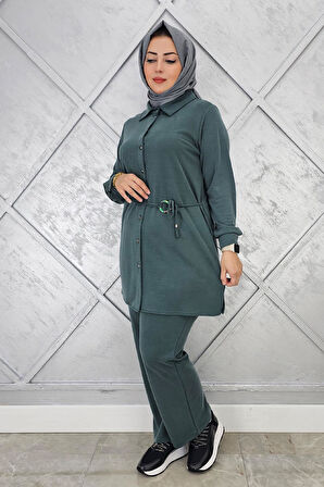 KADIN BELİ KEMER DETAYLI TESETTÜR TAKIM