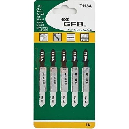 Gfb T118A Dekupaj Ağzı Metal Hss 5 Li Paket