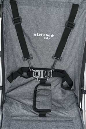 Pratik Gri Gümüş Baston Bebek Arabası