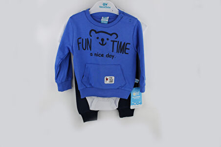 Fun Time Baskılı İnterlok Üçlü Takım