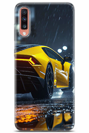 Samsung Galaxy A70 uyumlu Otomoto 3 Baskılı Telefon Kabı Civ Civ Lambo