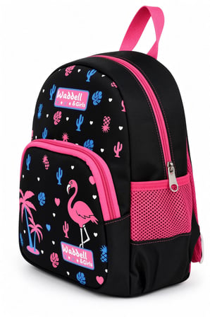 Flamingo Anaokulu Sırt Çantası 30x25x12 cm Çocuklar İçin Okul Öncesi Kreş ve Günlük Çanta Modeli