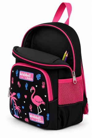 Flamingo Anaokulu Sırt Çantası 30x25x12 cm Çocuklar İçin Okul Öncesi Kreş ve Günlük Çanta Modeli