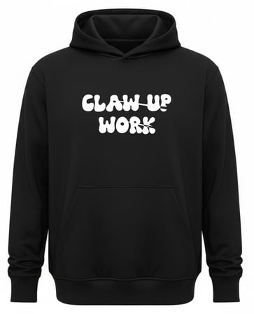 OVERSIZE HOODIE | BLACKOUT STAY BASKILI (Unisex Pamuklu Yumuşak Dokulu Geniş Kesim Siyah Kapüşonlu Sweatshirt)