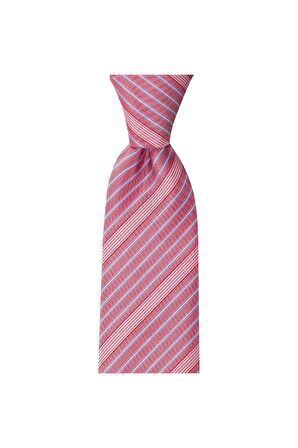 Pembe çizgili 8 cm genişliğinde kravat