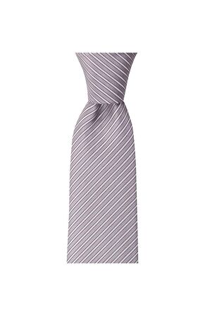 Açık gri çizgili 8 cm genişliğinde kravat