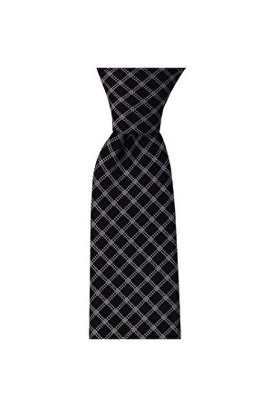 Siyah desenli 8 cm genişliğinde kravat