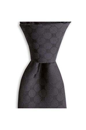 Siyah desenli 8 cm genişliğinde kravat