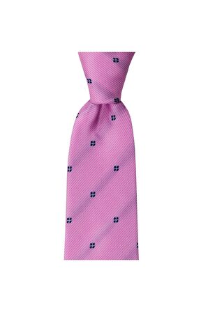Pembe desenli 8 cm genişliğinde kravat