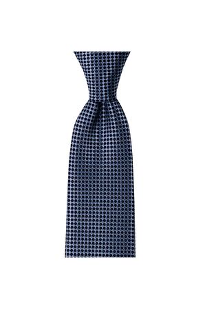 Desenli lacivert 8 cm genişliğinde kravat