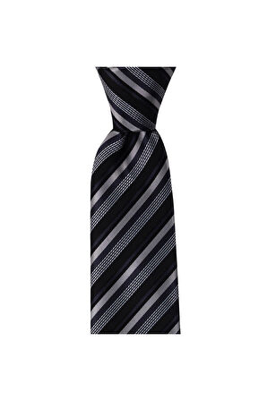 Siyah çizgili 8 cm genişliğinde kravat