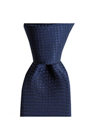 Düz lacivert 8 cm genişliğinde kravat